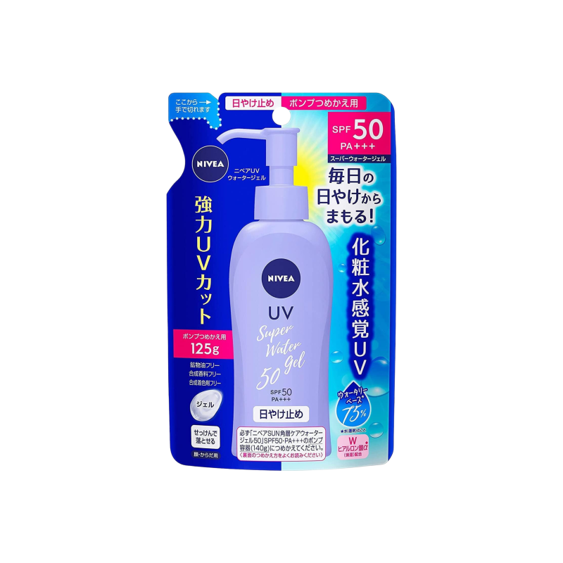 Nivea UV Super Water Gel Sunscreen SPF50 PA+++ 140gm | Squeeze bottle