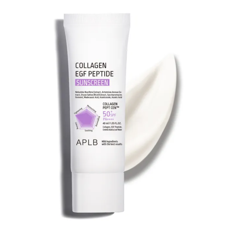 APLB Collagen EGF Peptide Sunscreen 40ml | Revitalize for Gentle and Improve Skin Texture
